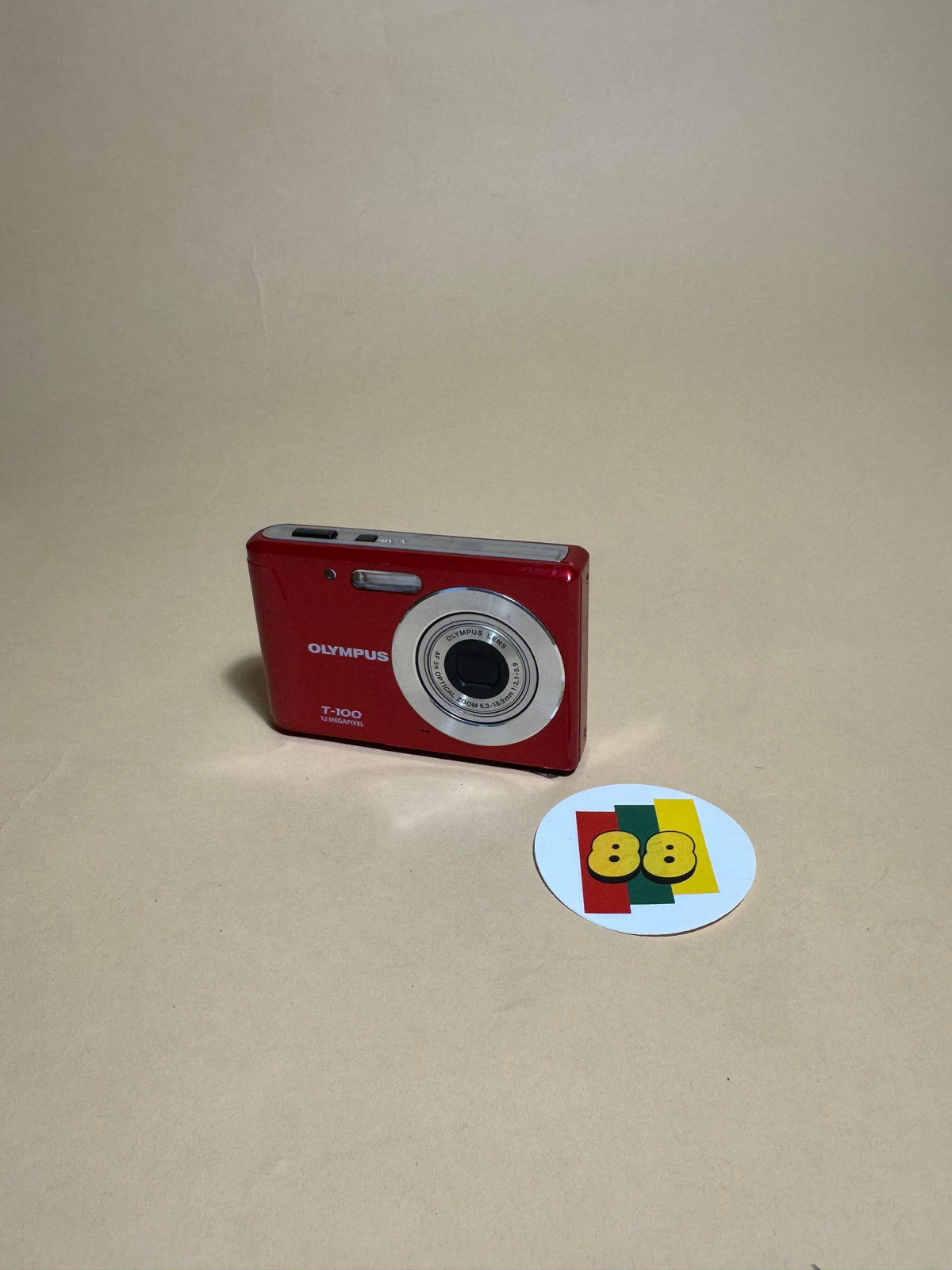 Olympus T-100 12MP Digital Camera (Red)