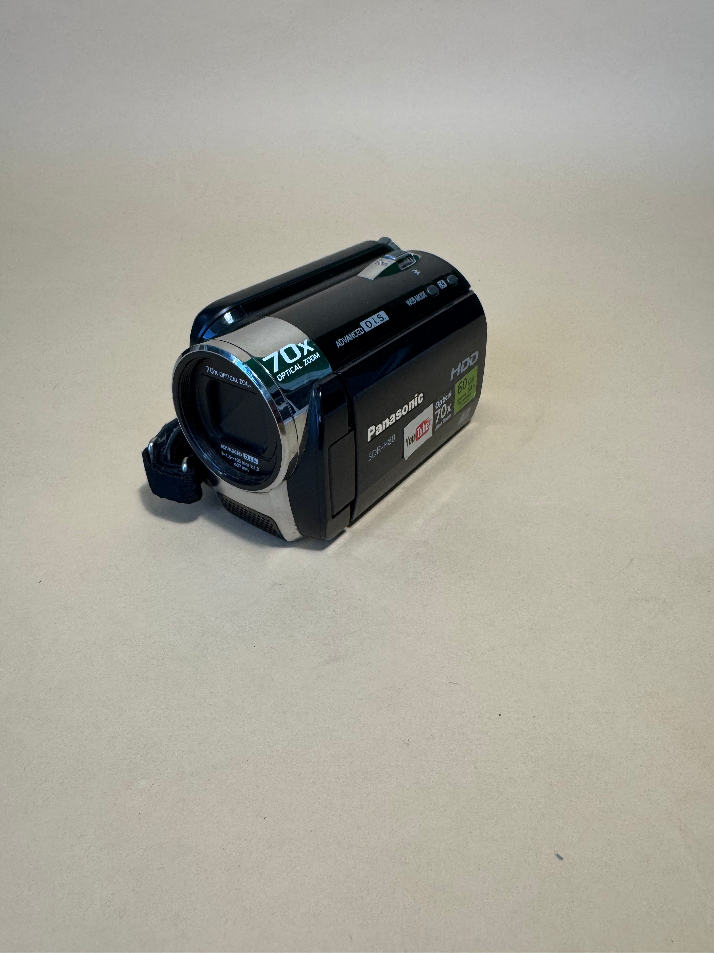 Panasonic SDR-H80P SD/Hard Disk Video Camera (Black)